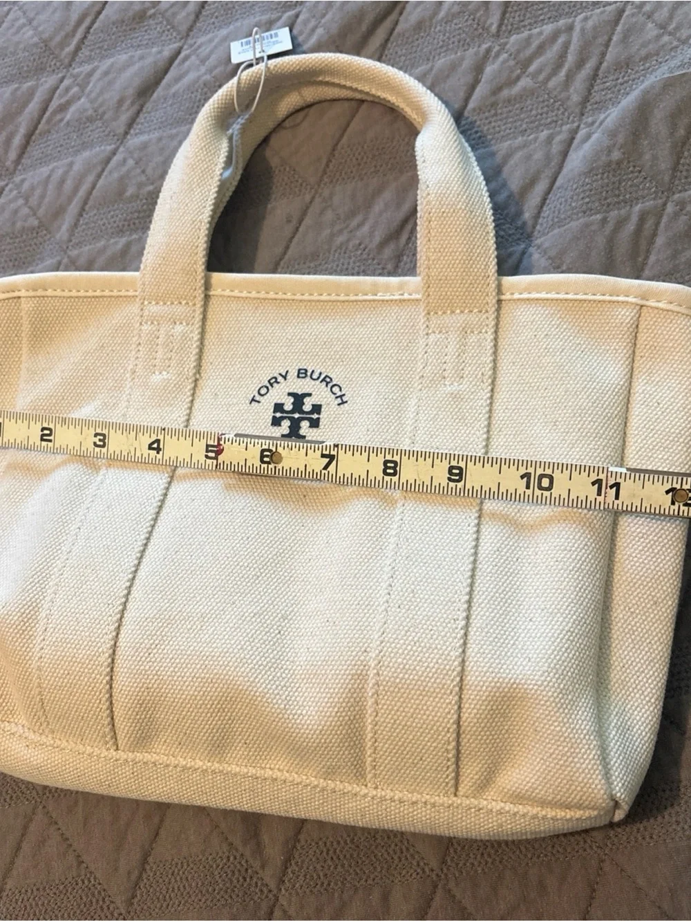 Tory Burch Small Canvas Tote Bag Brand New - Picture 4 of 6
